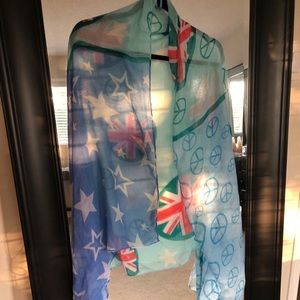 Peace, Stars, British Flag Scarf